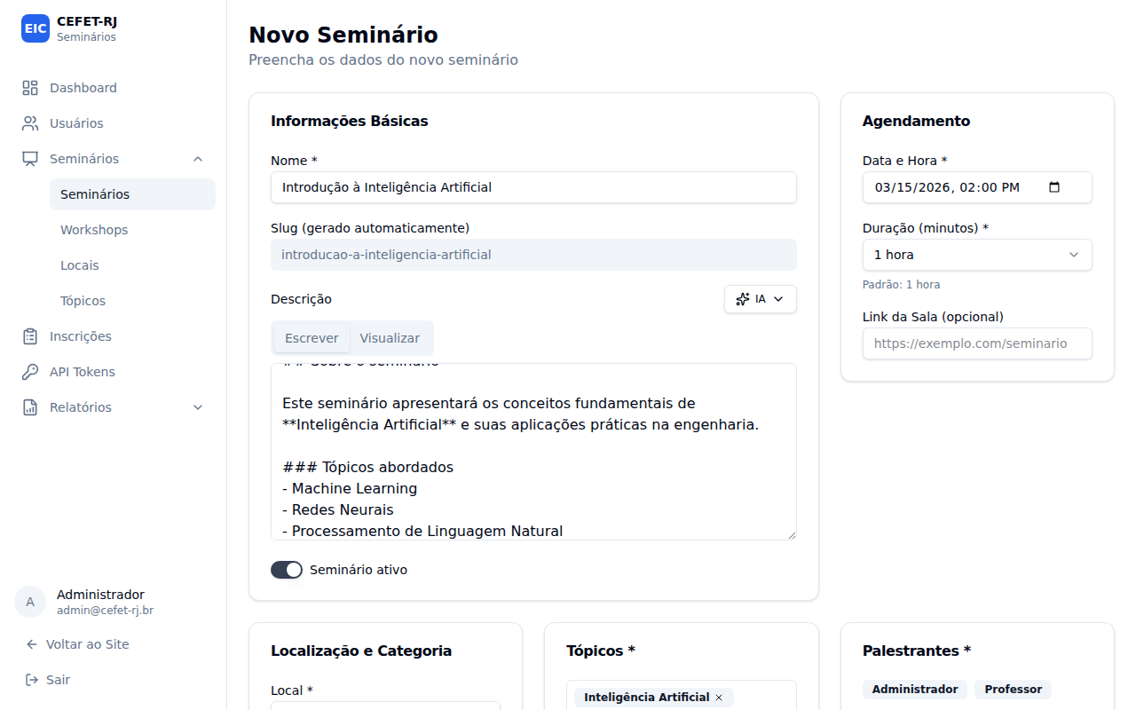 Formulário completo